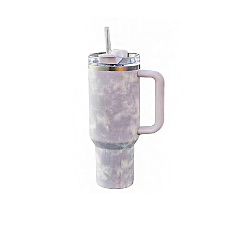 40oz Stainless Steel Vacuum With Straw Handle Cup
