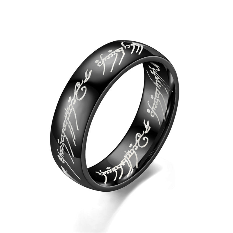 Stainless Steel Hand Jewelry Ring Foreign Trade Jewelry Titanium Steel