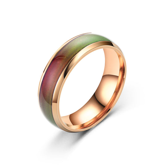 New Disgn Temperature Change Color Mood Ring Hot Sale Jewelry Smart Discolor Rings Best Gift For Friends Free Shipping