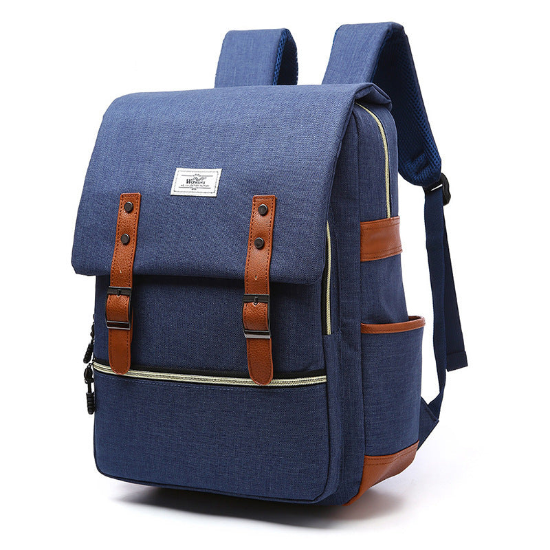 Vintage men women canvas backpacks school bags for teenage girls laptop backpack with USB charging fashion travel